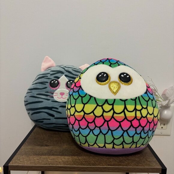 🐱🦉 Cute Cat & Owl Plush Toys - Picture 1 of 5